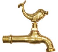 Boutt 2158124 406D - Rubinetto da giardino, impugnatura a forma di delfino, 15 x 21, raccordo 20 x 27