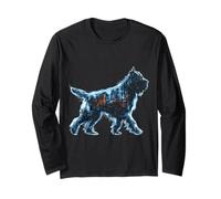 Bouvier-des-Flandres Dog Portrait Architettura Opera d'Arte Maglia a Manica