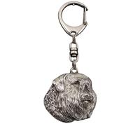 Bouvier des Flandres - Portachiavi argentato con cane, decorazione per borsa, ci