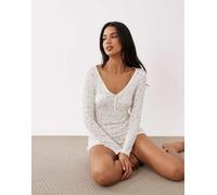 Boux Avenue - Completo a maniche lunghe in modal a coste con stampa di cuori e fiori-Multi 48