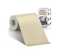 BOUYEER Pelle Adesiva per Riparazioni, 10x210 CM ecopelle toppe adesive per tessuti, Set Riparazione Ecologico & Senza Odori per Mobili/Divano/Sedili Auto/Borse/Restauro, Beige giallo