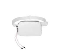 Bovagu Crossbody， Long Strap Crossbody Bag， Anti Theft Crossbody Bag for Women Men Travel Hiking Running,Outdoors Hands-Free Wallets Waist Pack Phone Bag(White)