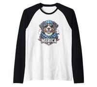 Bovaro bernese d'epoca 4 luglio Merica Maglia con Maniche Raglan