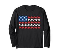 Bovaro del Bernese Bandiera Americana Patriottica 4 luglio Cane Maglia a Manica