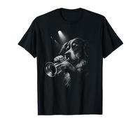 Bovaro del Bernese che suona la tromba Jazz Music Dog Lover Maglietta