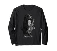 Bovaro del Bernese che suona sassofono musica jazz amante dei cani Maglia a Manica