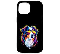 Bovaro del Bernese con occhiali da sole Pop Art Custodia per iPhone 15