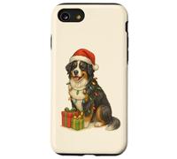 Bovaro del Bernese, luci di Natale, cappello di Babbo Natale Custodia per iPhone SE (2020) / 7/8