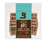 Boveda per sigari/tabacco | regolatore di umidità a 2 vie UR 69% | Formato 8 per uso con fino a 5 sigari | Tecnologia brevettata per humidor per sigari | 10 pezzi con confezione richiudibile
