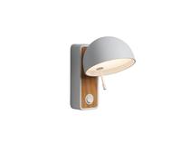 Bover Beddy A/01 LED girevole bianco/rovere Bover