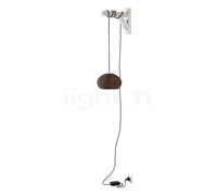 Bover Lampada LED a sospensione Garota, spina marrone grafite/marrone Bover
