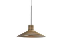 Bover Lampada LED a sospensione Platet, nero/ottone Ø 20 cm Bover