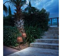 Bover Lampioncino LED Atticus, altezza 40 cm, marrone grafite/marrone Bover