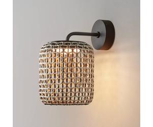 Bover Nans A Applique da esterno a LED, marrone, Ø 21,6 cm Bover