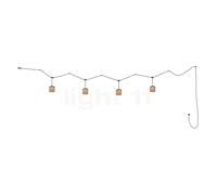 Bover Nans Catenary Lampada a sospensione LED 4 fuochi, marrone