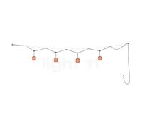 Bover Nans Catenary Lampada a sospensione LED 4 fuochi, rosso