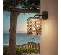 Bover Nans A Applique da esterno a LED, marrone, Ø 21,6 cm Bover