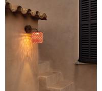 Bover Nans A Applique da esterno a LED, rosso, Ø 16,7 cm Bover