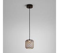 Bover Nans Lampada a sospensione LED, marrone - 17 cm