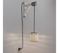Bover Nans Lampada a sospensione LED con spina, beige - 17 cm