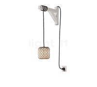 Bover Nans Lampada a sospensione LED con spina, beige - 17 cm