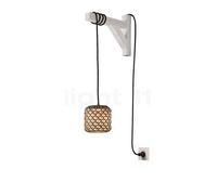 Bover Nans Lampada a sospensione LED con spina, marrone - 17 cm