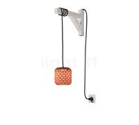 Bover Nans Lampada a sospensione LED con spina, rosso - 17 cm