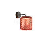 Bover Nans A Applique da esterno a LED, rosso, Ø 21,6 cm Bover
