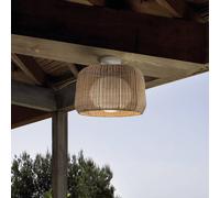 Bover plafoniera da esterno Fora, bianco naturale/beige, Ø 50 cm Bover