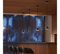 Bover Tibeta 01 LED a sospensione, cromo-nero Bover