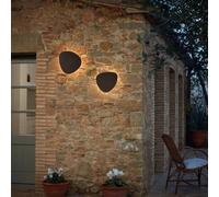 Bover Tria Outdoor Lampada da parete LED, marrone - 33 cm