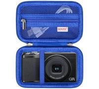 BOVKE Custodia da trasporto compatibile con fotocamera digitale Ricoh GR IIIx HDF/GR IIIx/Ricoh GR III HDF/GR III, tasca extra in rete per cavi di ricarica e accessori, Blu