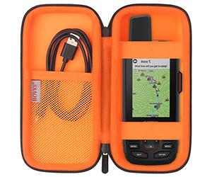 BOVKE Custodia da trasporto per Garmin GPSMAP 64sx/66i/67/67i/66sr/66s/65s/78sc, Garmin inReach Explorer+ GPS portatile da escursionismo e comunicatore satellitare, borsa a rete per accessori, Nero