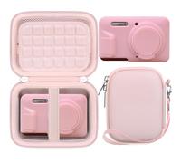 BOVKE Custodia del Kit del Pacchetto per KODAK PIXPRO FZ55 - Cassa di Stoccaggio Rigida con Custodia in Silicone, Borsa da Viaggio con Caso in Morbida per FZ55 Fotocamera Digitale, Rosa