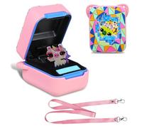 BOVKE Custodia di Copertura in Silicone per Giocattolo Interattivo Bitzee Magicals con 20 Caratteri All'interno, Manica della Pelle Bitzee per Giocattoli di Animali Elettronici Virtuali Bitzee, Rosa