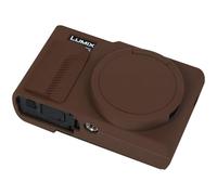 BOVKE Custodia in Silicone per Fotocamera Panasonic ZS99 Point and Shoot Compact Travel Digital Camera, Lumix ZS99 TZ99 Soft Skin Cover Camera Rubber Sleeve with Removable Lens Cover, Caffè