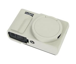 BOVKE Custodia in Silicone per Fotocamera Panasonic ZS99 Point and Shoot Compact Travel Digital Camera, Lumix ZS99 TZ99 Soft Skin Cover Camera Rubber Sleeve with Removable Lens Cover, Bianco