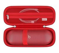 BOVKE Custodia per Beats Pill - Altoparlante Bluetooth portatile, New Beats Pill Altoparlante senza fili Borsa da viaggio con tasca a rete extra per cavi di ricarica, accessori, Rosso