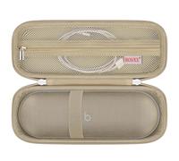 BOVKE Custodia per Beats Pill - Altoparlante Bluetooth portatile, New Beats Pill Altoparlante senza fili Borsa da viaggio con tasca a rete extra per cavi di ricarica, accessori, nero, Oro Champagne