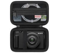 BOVKE Custodia per Sony Vlog camera ZV-1F/ZV-1/ZV-1 II Fotocamera digitale per Creatori di contenuti e Vlogger, Sony ZV-1 Camera Trasporto Borsa Rigida, Tasca in Rete per Obiettivi e Batteria, Nero