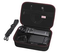BOVKE Custodia per Sony ZV-1 / ZV-1F Vlog Fotocamera Digitale e Bluetooth Grip Vlogger Kit Accessorio per Vlogg YouTube Live Video Streaming, Tasca Mesh per Batterie Caricabatterie Cavi USB, Nero