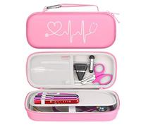 BOVKE Custodia per stetoscopio adatta a diagnostico 3M Littmann Cardiology IV, stetoscopio di monitoraggio Classic III, Lightweight II S.E, Caso per MDF Acoustica con tasca per accessori, Rosa Perla