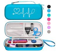 BOVKE Custodia per stetoscopio adatta allo stetoscopio diagnostico 3M Littmann Cardiology IV, allo stetoscopio di monitoraggio Classic III, stetoscopio Lightweight II S.E, MDF con tasca, Turchese