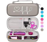 BOVKE Custodia per stetoscopio adatta allo stetoscopio diagnostico 3M Littmann Cardiology IV, allo stetoscopio di monitoraggio Classic III, Lightweight II S.E, supporto con tasca per accessori, Grigio
