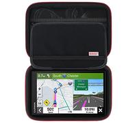 BOVKE Custodia rigida GPS da viaggio per Garmin DriveSmart 76/65/61, DriveCam 76, Garmin RV 780/dezl OTR700/Garmin Catalyst 6-7 pollici, cavi di ricarica, nero
