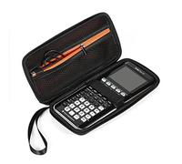 BOVKE Custodia rigida per calcolatrice grafica Texas Instruments TI-84 Plus CE/TI-84 Plus/TI-83 Plus CE/TI-83 Plus/Casio fx-9750GIII, tasca aggiuntiva per cavi USB, manuale, matita, righello, Nero