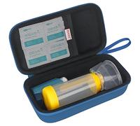 BOVKE Custodia rigida per dispositivo distanziatore antistatico EasyChamber, inalatore per asma, custodia da viaggio per inalatore per asma, supporto per inalatore, distanziatore per maschera per