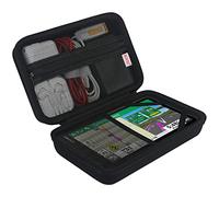 BOVKE Custodia rigida per GPS da 8 pollici Garmin dezl OTR800 / dezl OTR810 / DriveSmart 86 / Garmin RV 890 GPS Navigator System, tasca in rete per accessori cavo di alimentazione per auto, Nero