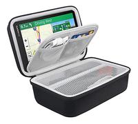 BOVKE Custodia rigida per GPS Garmin DriveSmart 76/65/61 da 6-7 pollici, RV 780/dezl OTR700/OTR610, sistema di navigazione GPS Garmin Catalyst, spazio aggiuntivo per caricabatterie da auto, cavi, Nero