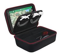 BOVKE Custodia rigida per navigatore GPS Garmin dezl OTR800 / d?zl OTR810 / DriveSmart 86 / Garmin RV 890 da 8 pollici, spazio extra per caricabatterie, supporto a frizione, cavi, accessori, Nero+Nero